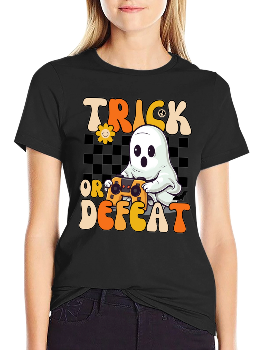 Trick or Defeat Halloween Gamer T-Shirt