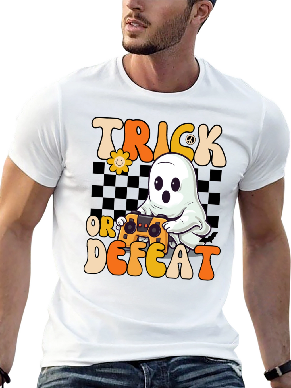 Trick or Defeat Halloween Gamer T-Shirt
