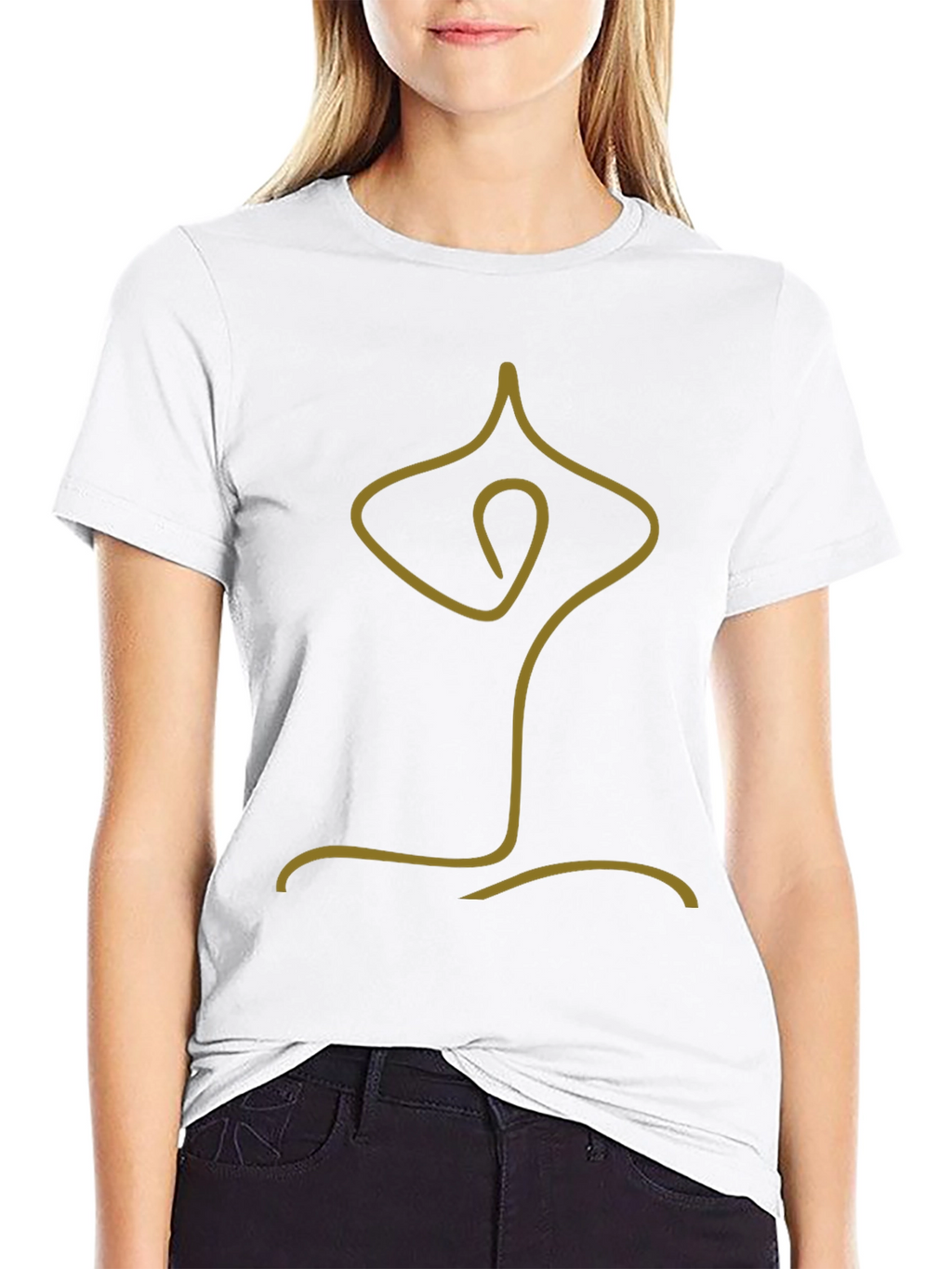 Minimalist Yoga Pose Graphic Tee