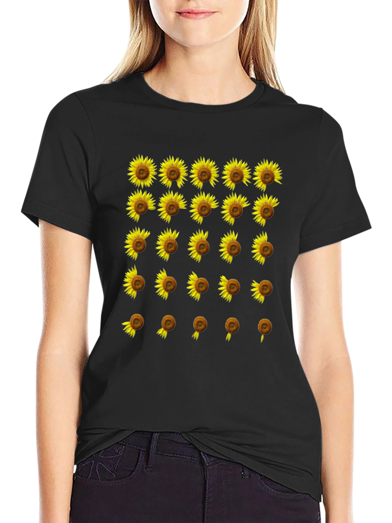 Sunflower Fade Black T-Shirt