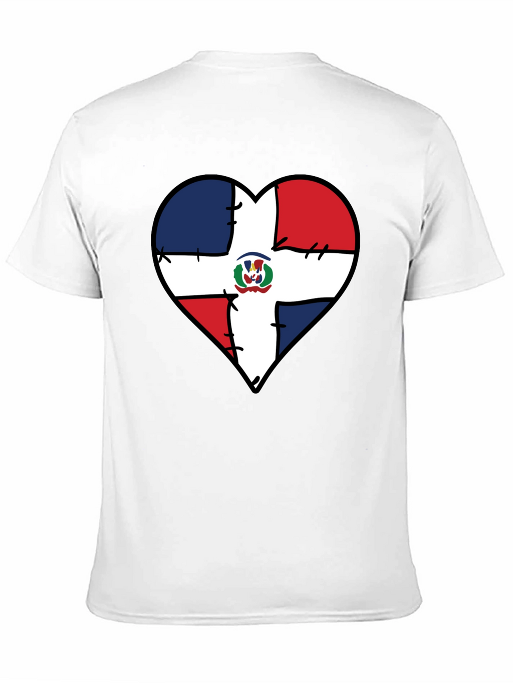 Dominican Republic Flag Heart T-Shirt