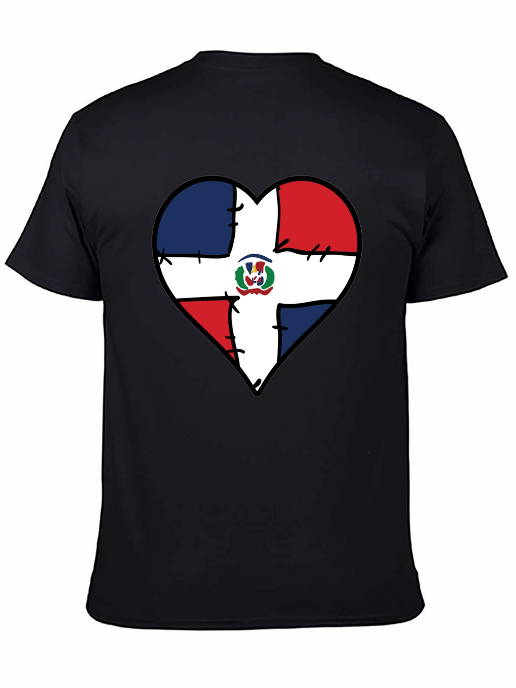 Dominican Republic Flag Heart T-Shirt