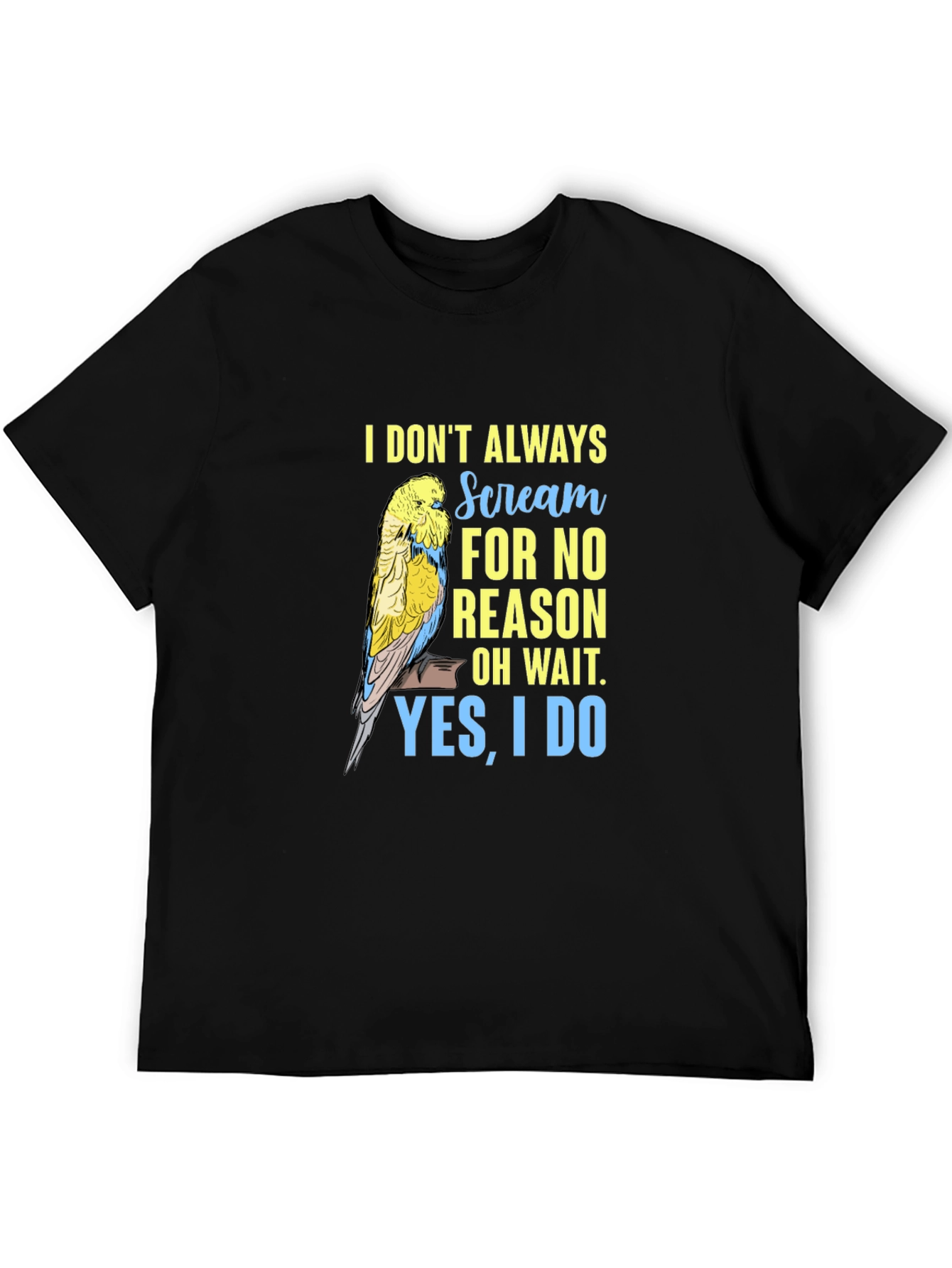 Funny Parrot Graphic T-Shirt - I Scream For No Reason