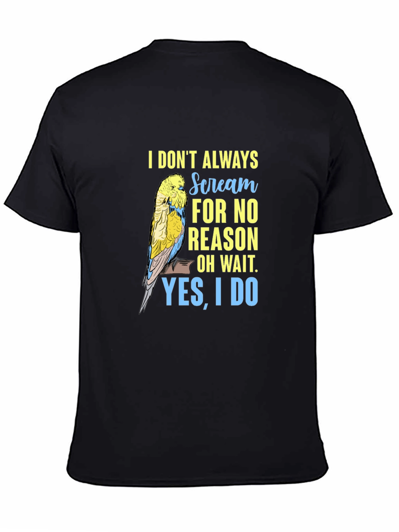 Funny Parrot Graphic T-Shirt - I Scream For No Reason