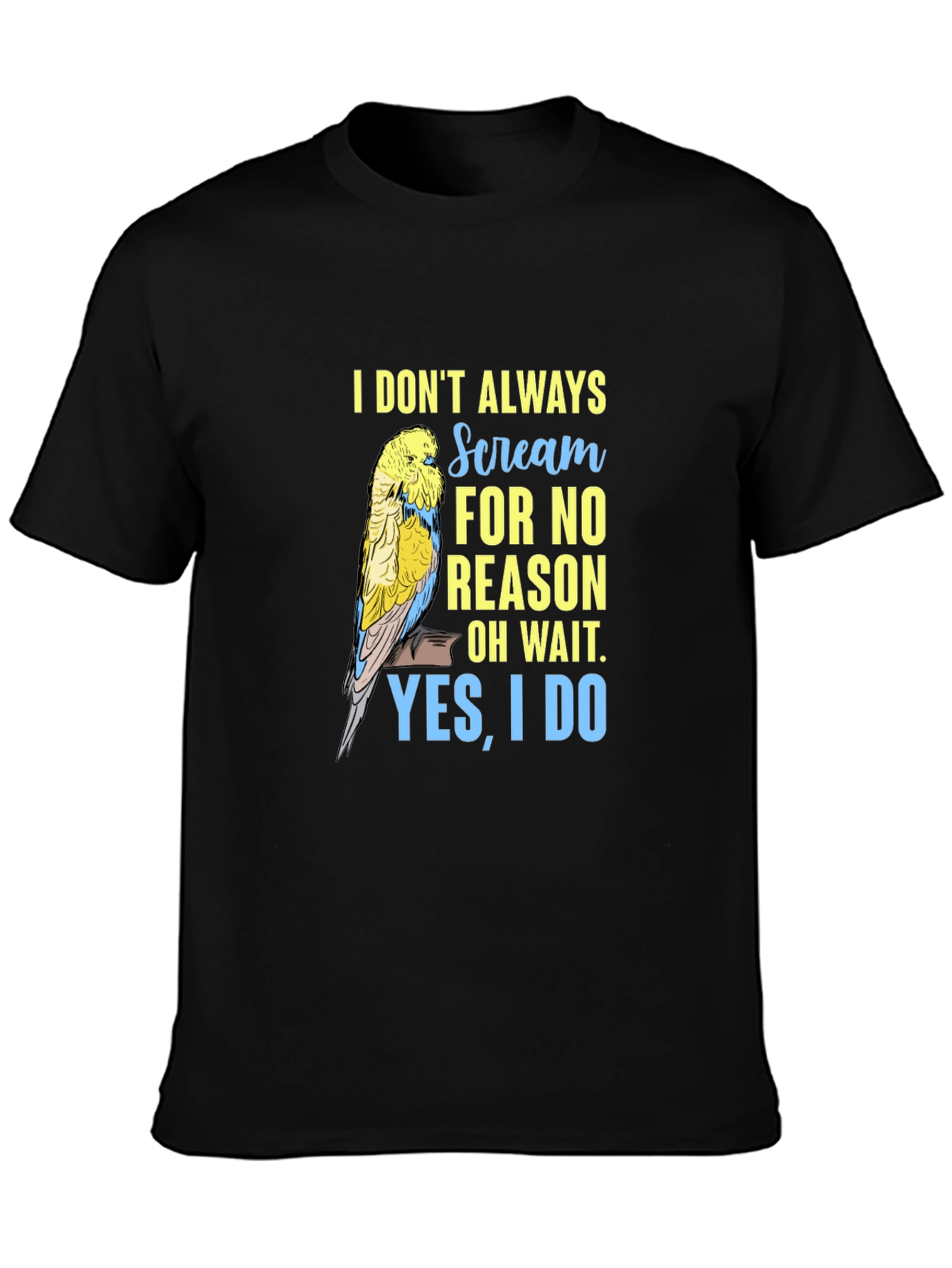 Funny Parrot Graphic T-Shirt - I Scream For No Reason