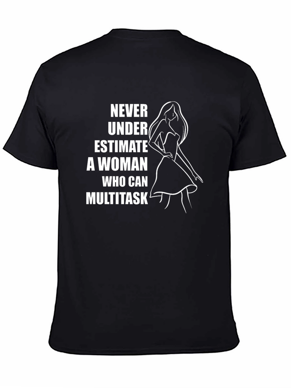 Multitasking Woman Graphic Tee - Black