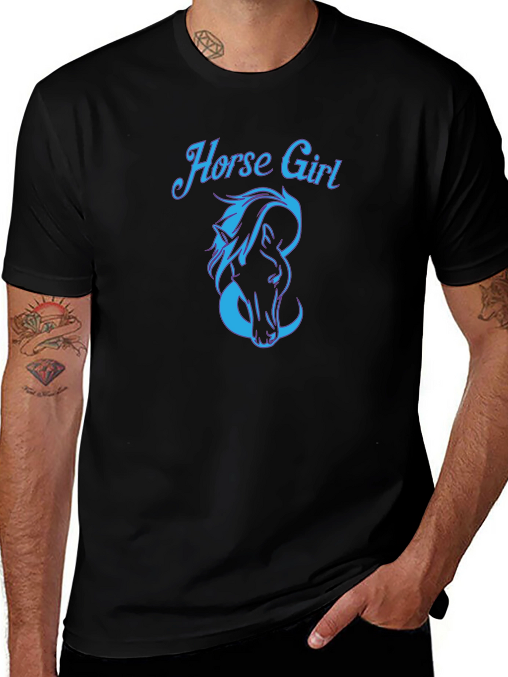 Horse Girl Graphic Tee - Stylish Unisex T-Shirt