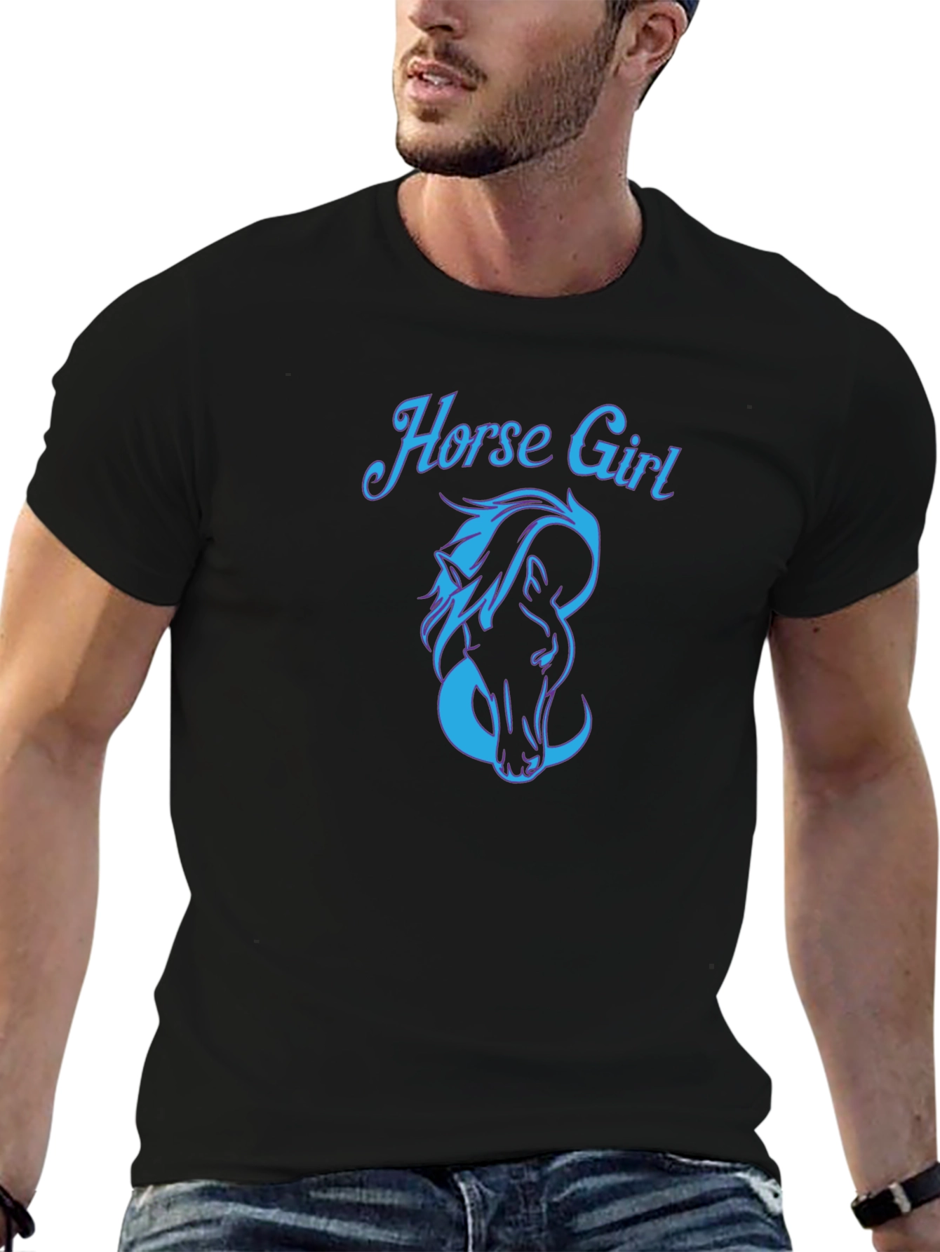 Horse Girl Graphic Tee - Stylish Unisex T-Shirt