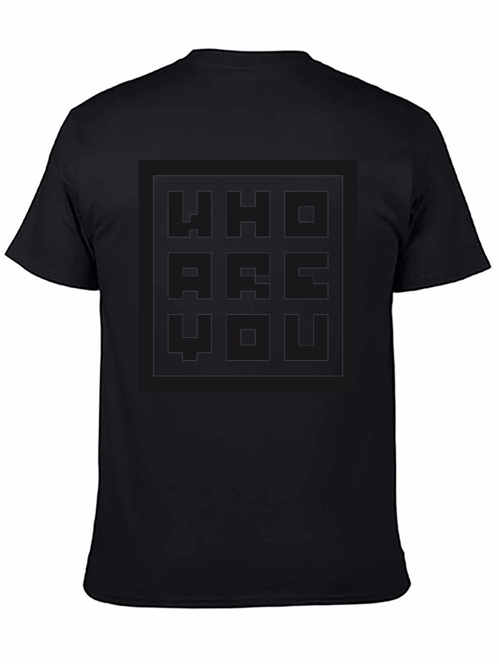 Black Who Are You Graphic Print T-Shirt