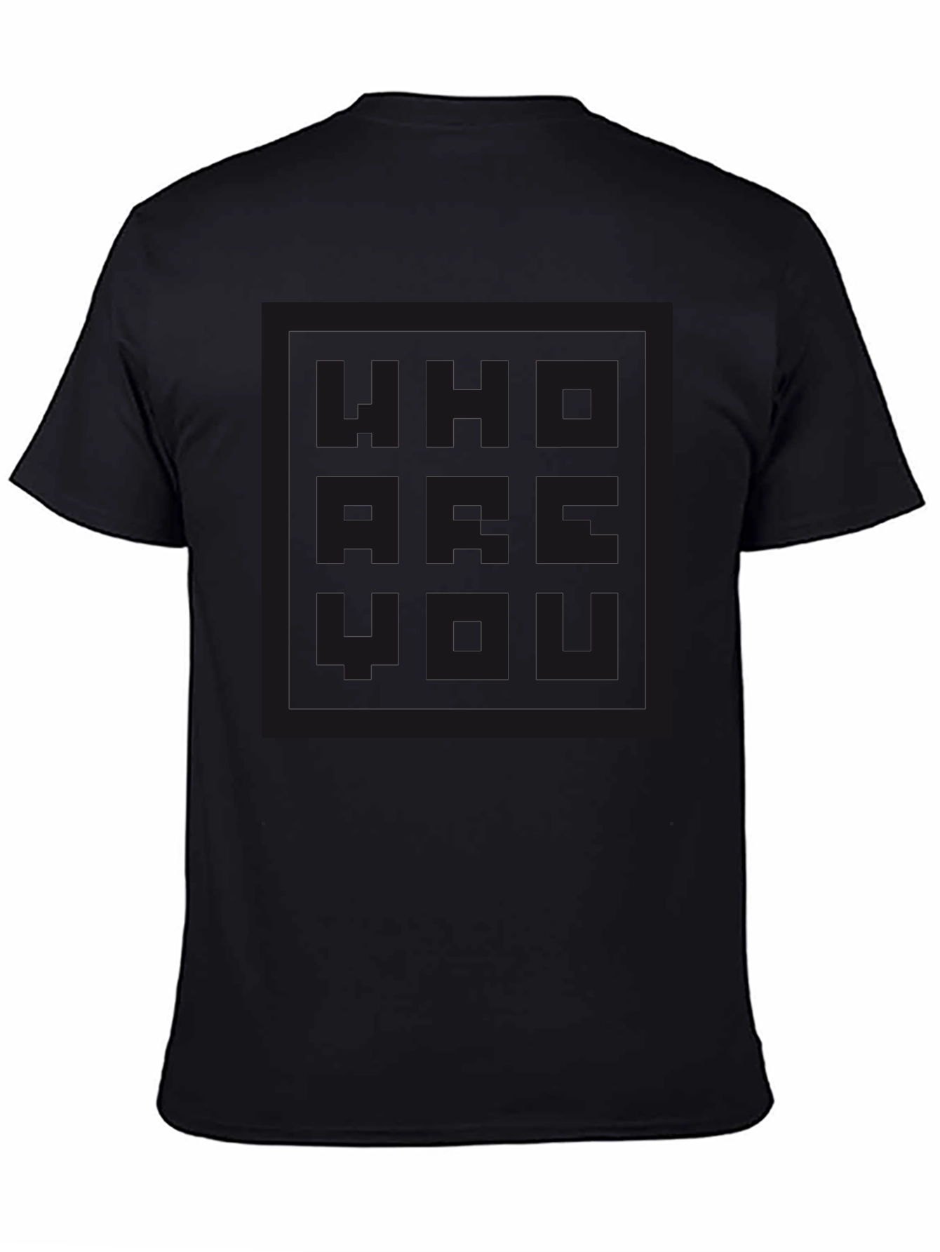 Black Who Are You Graphic Print T-Shirt