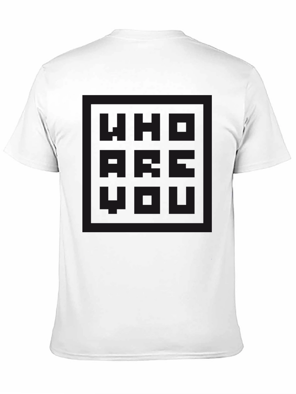 Black Who Are You Graphic Print T-Shirt