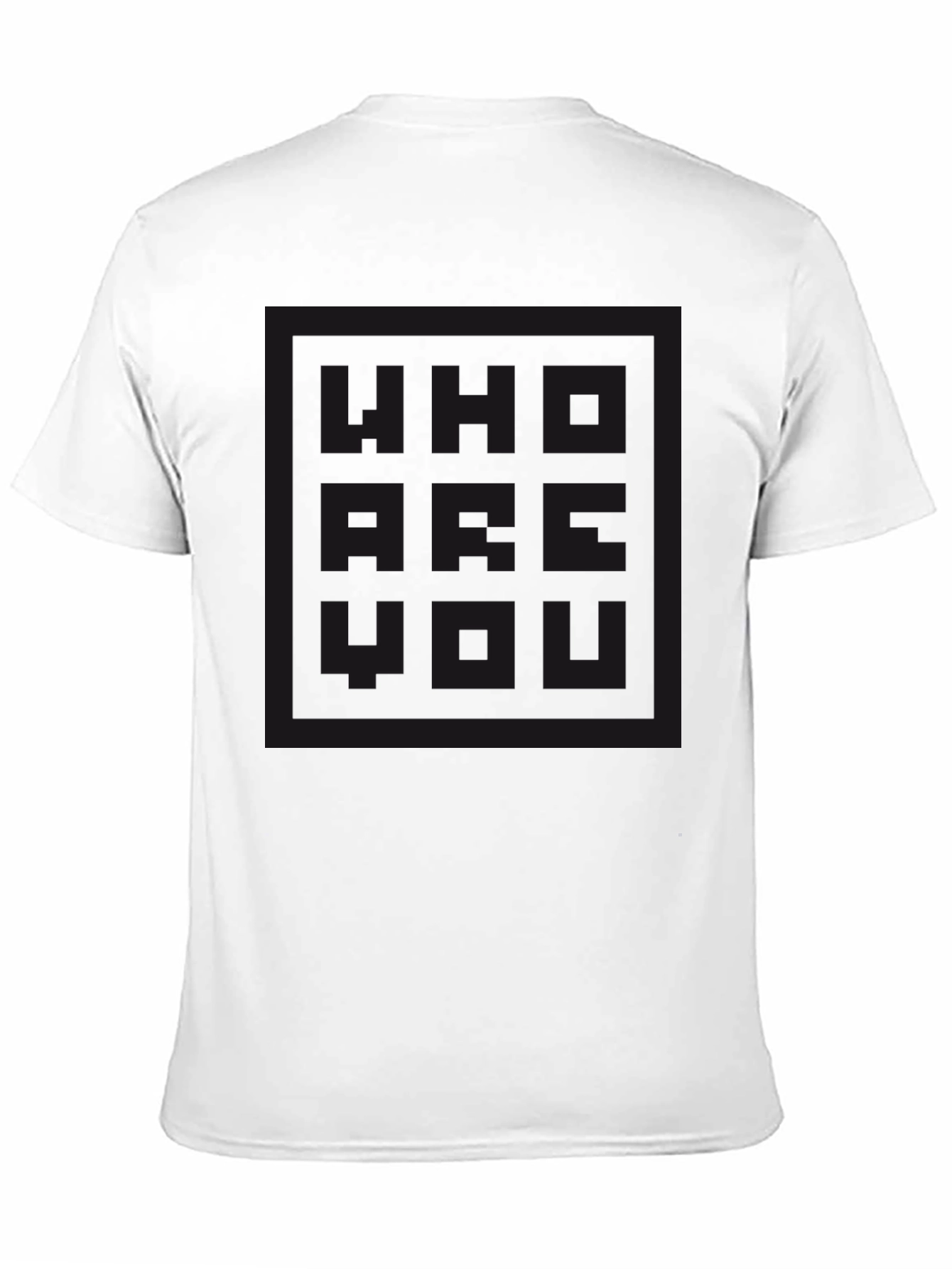 Black Who Are You Graphic Print T-Shirt