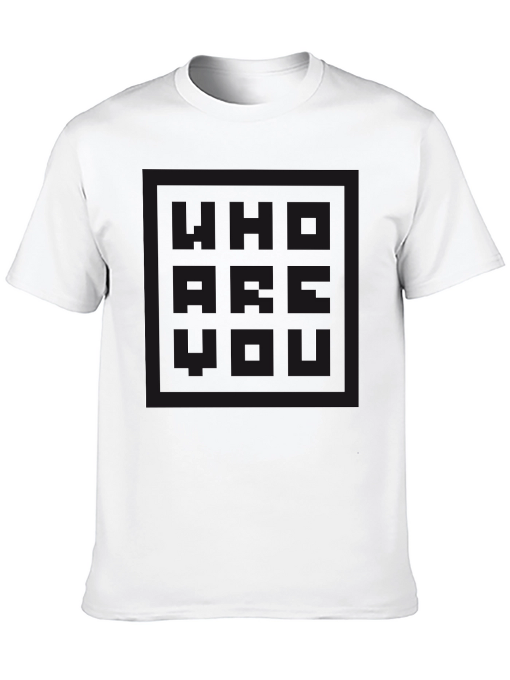 Black Who Are You Graphic Print T-Shirt