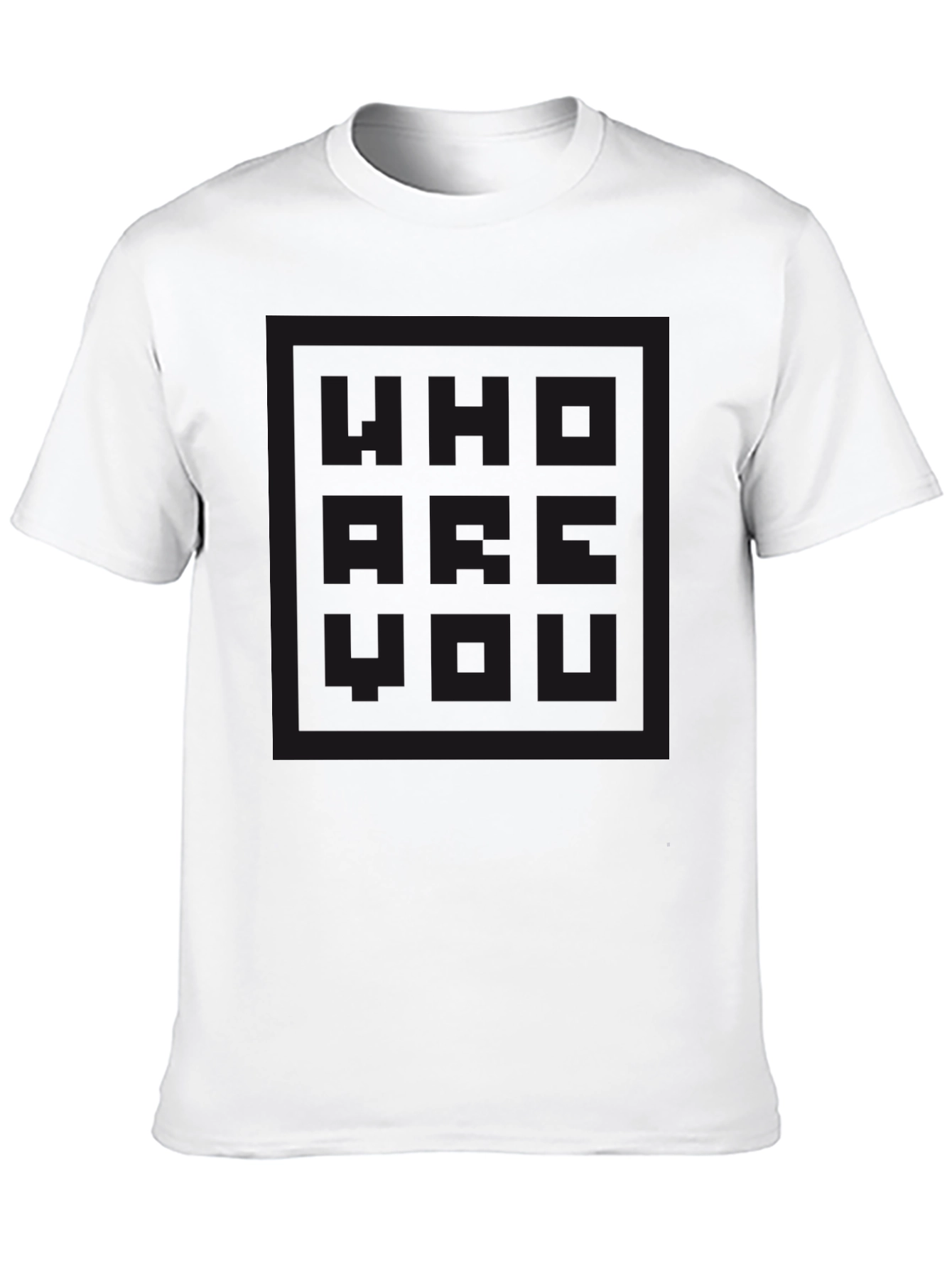 Black Who Are You Graphic Print T-Shirt