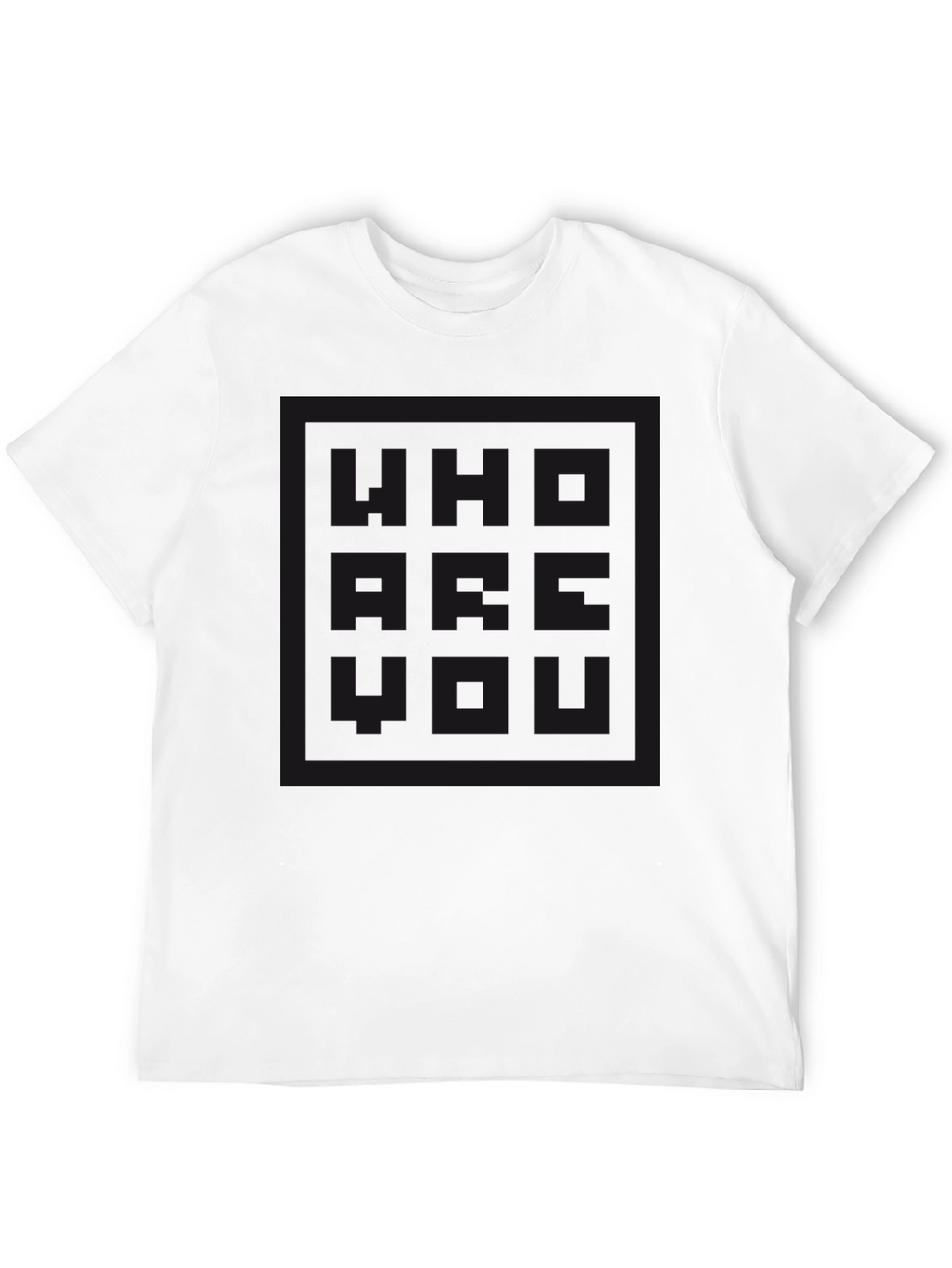 Black Who Are You Graphic Print T-Shirt