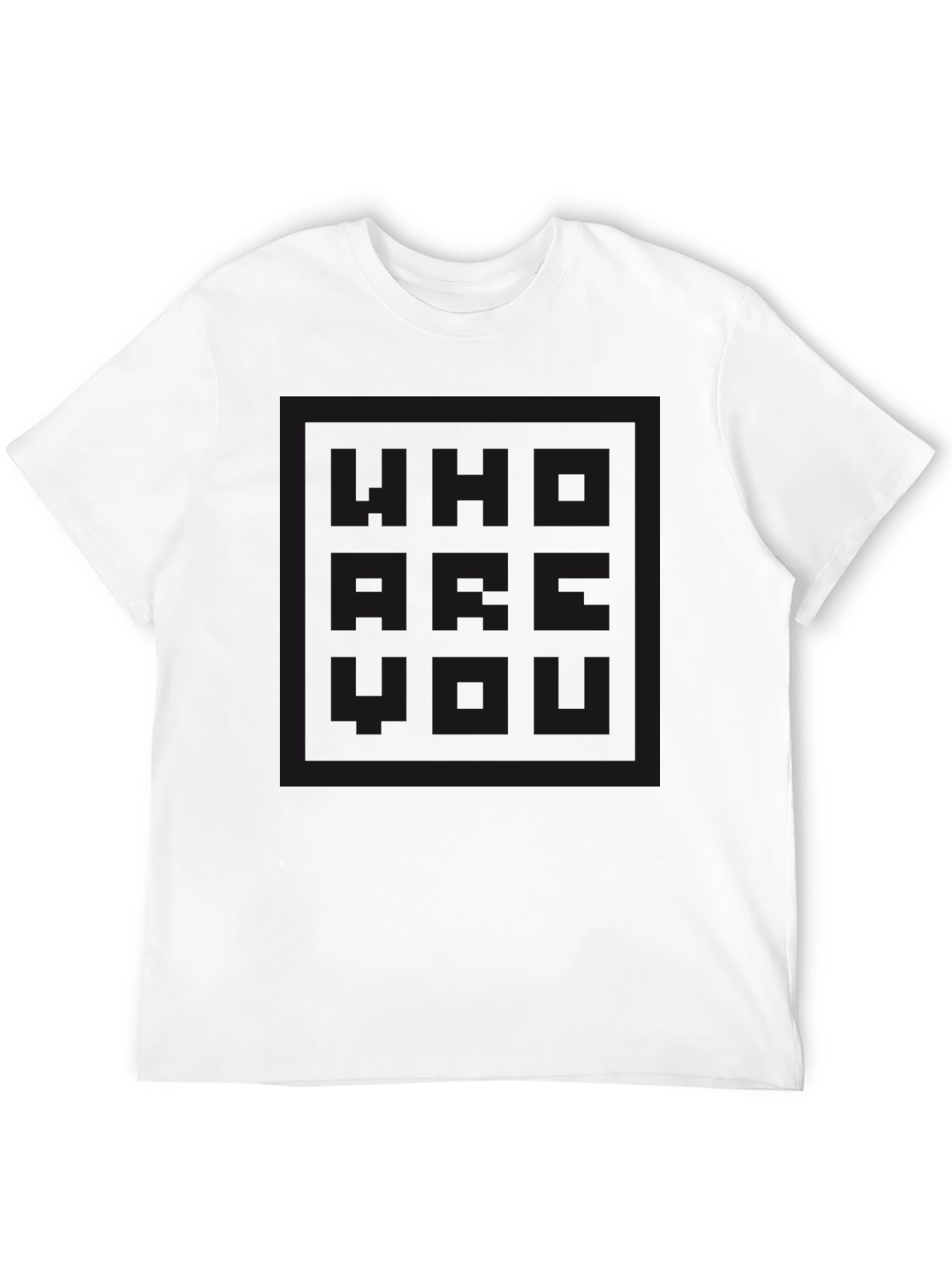 Black Who Are You Graphic Print T-Shirt