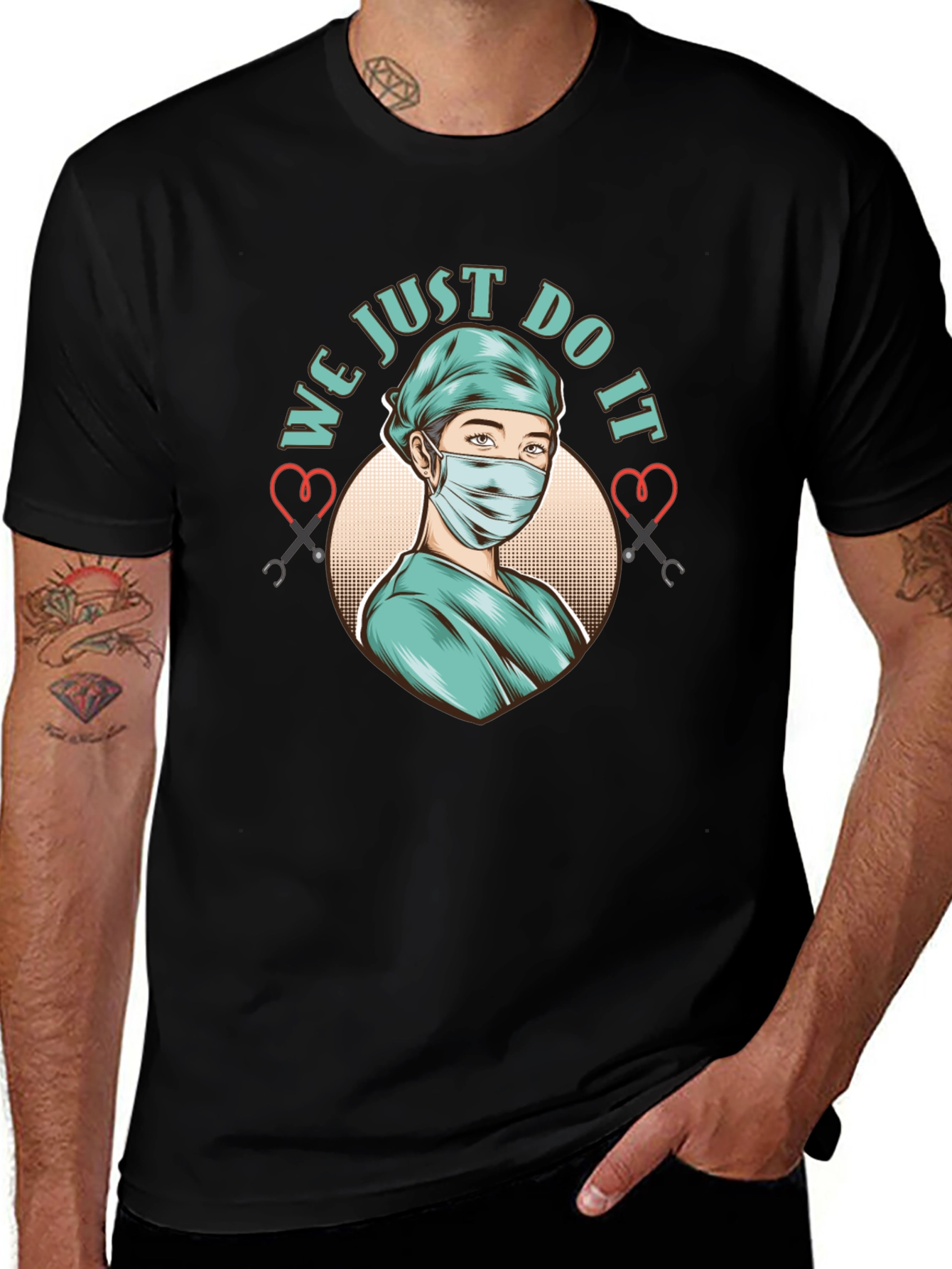 We Just Do It Nurse Graphic T-Shirt