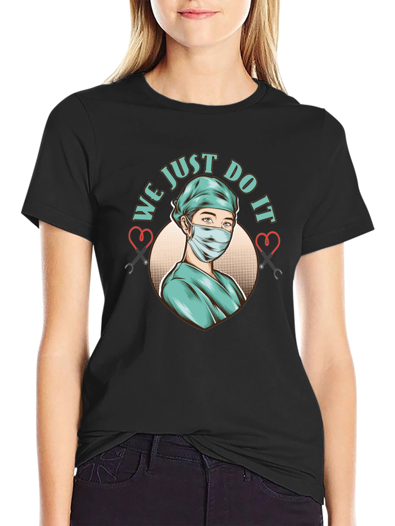 We Just Do It Nurse Graphic T-Shirt