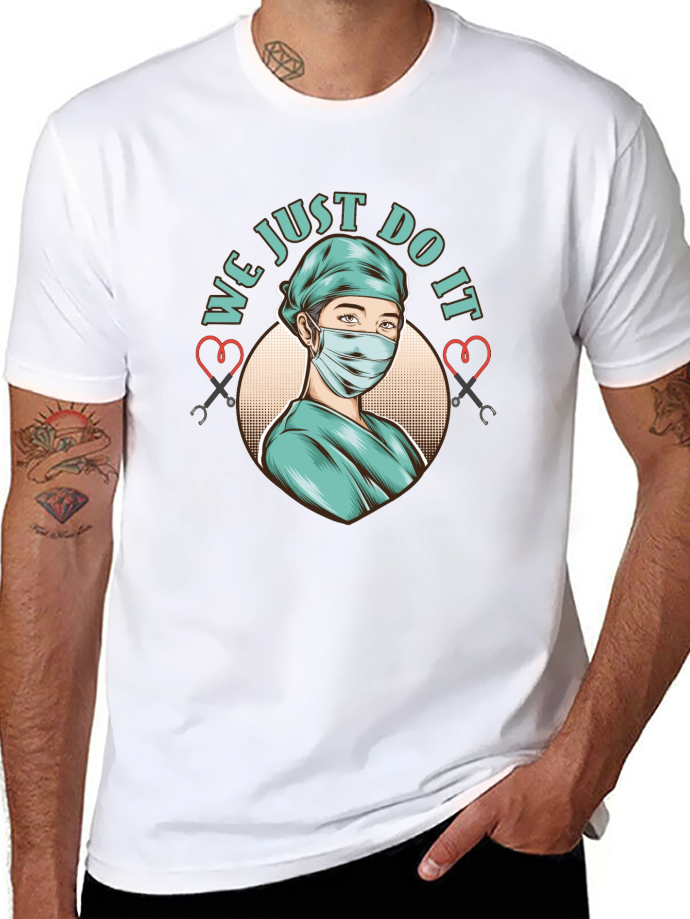We Just Do It Nurse Graphic T-Shirt
