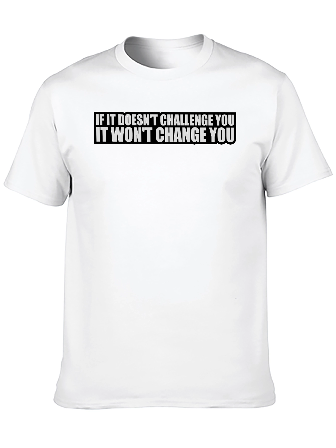 Inspirational Black T-Shirt: Challenge & Change
