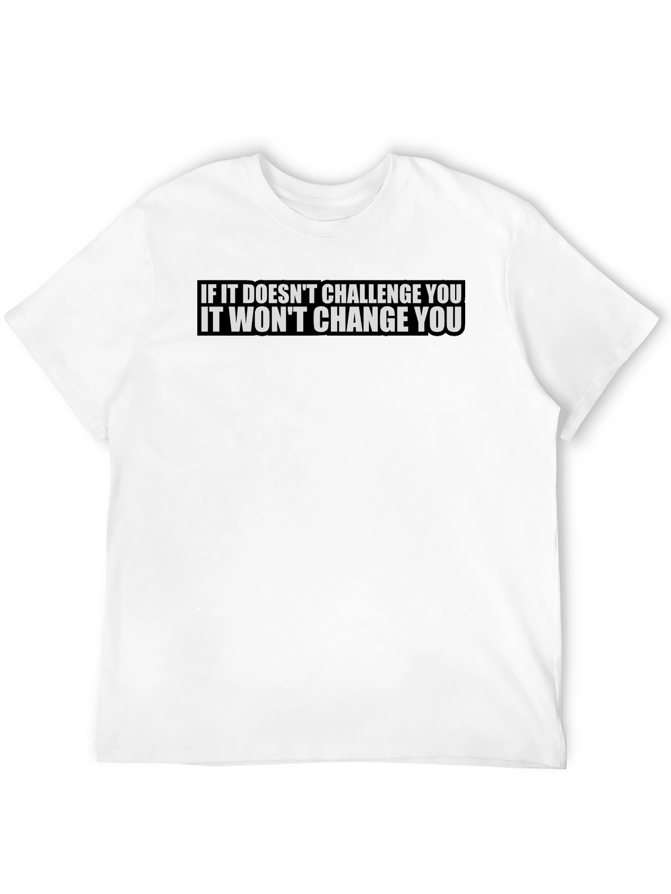 Inspirational Black T-Shirt: Challenge & Change