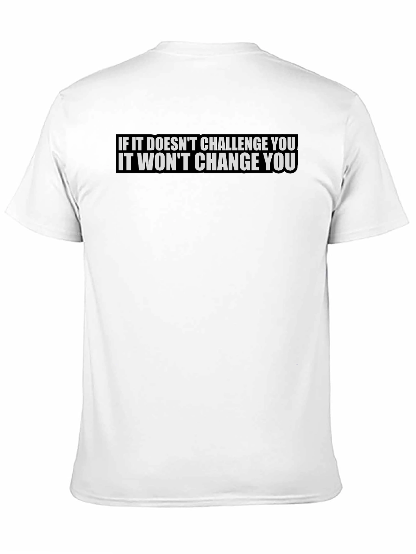 Inspirational Black T-Shirt: Challenge & Change