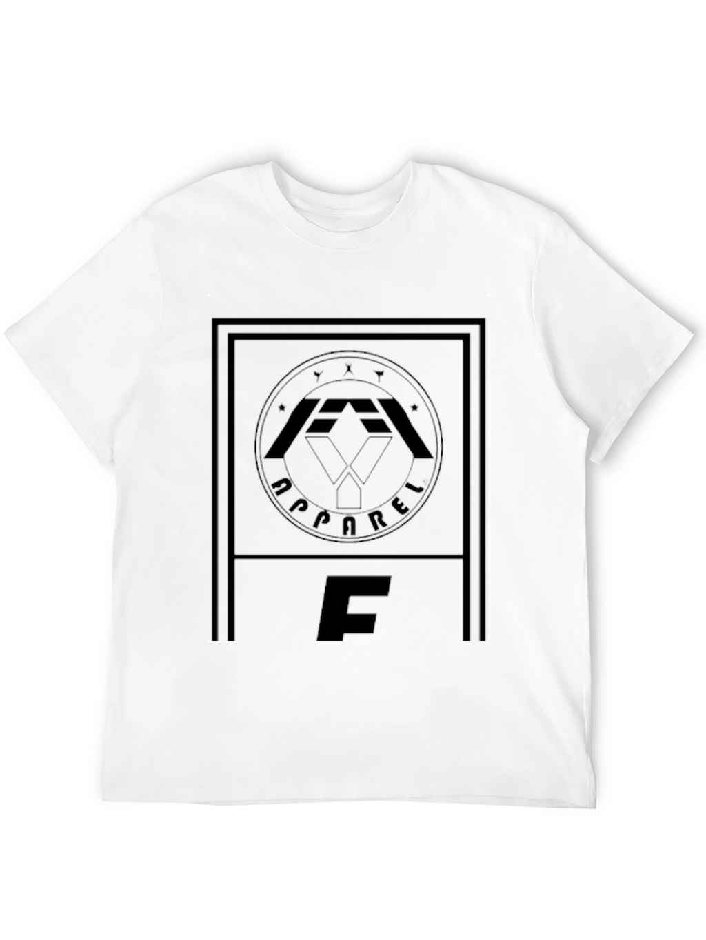 Black Graphic T-Shirt with Bold Letter F