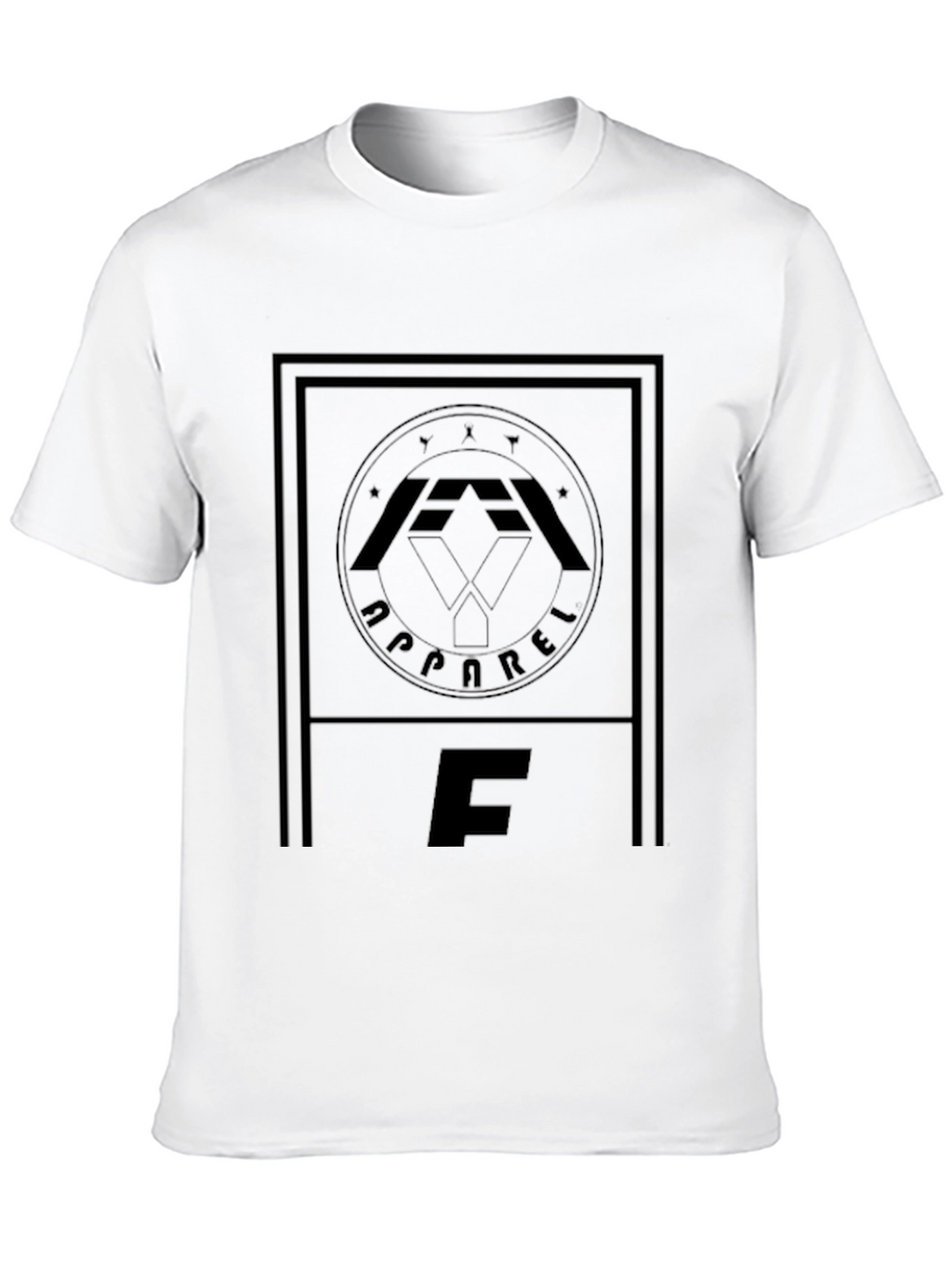 Black Graphic T-Shirt with Bold Letter F
