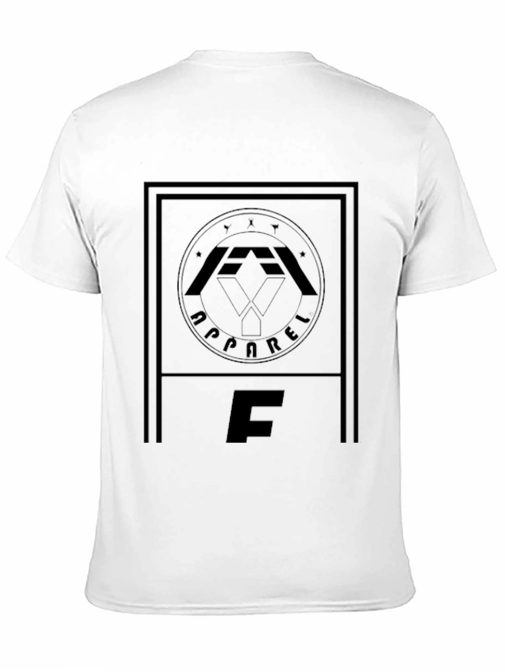 Black Graphic T-Shirt with Bold Letter F