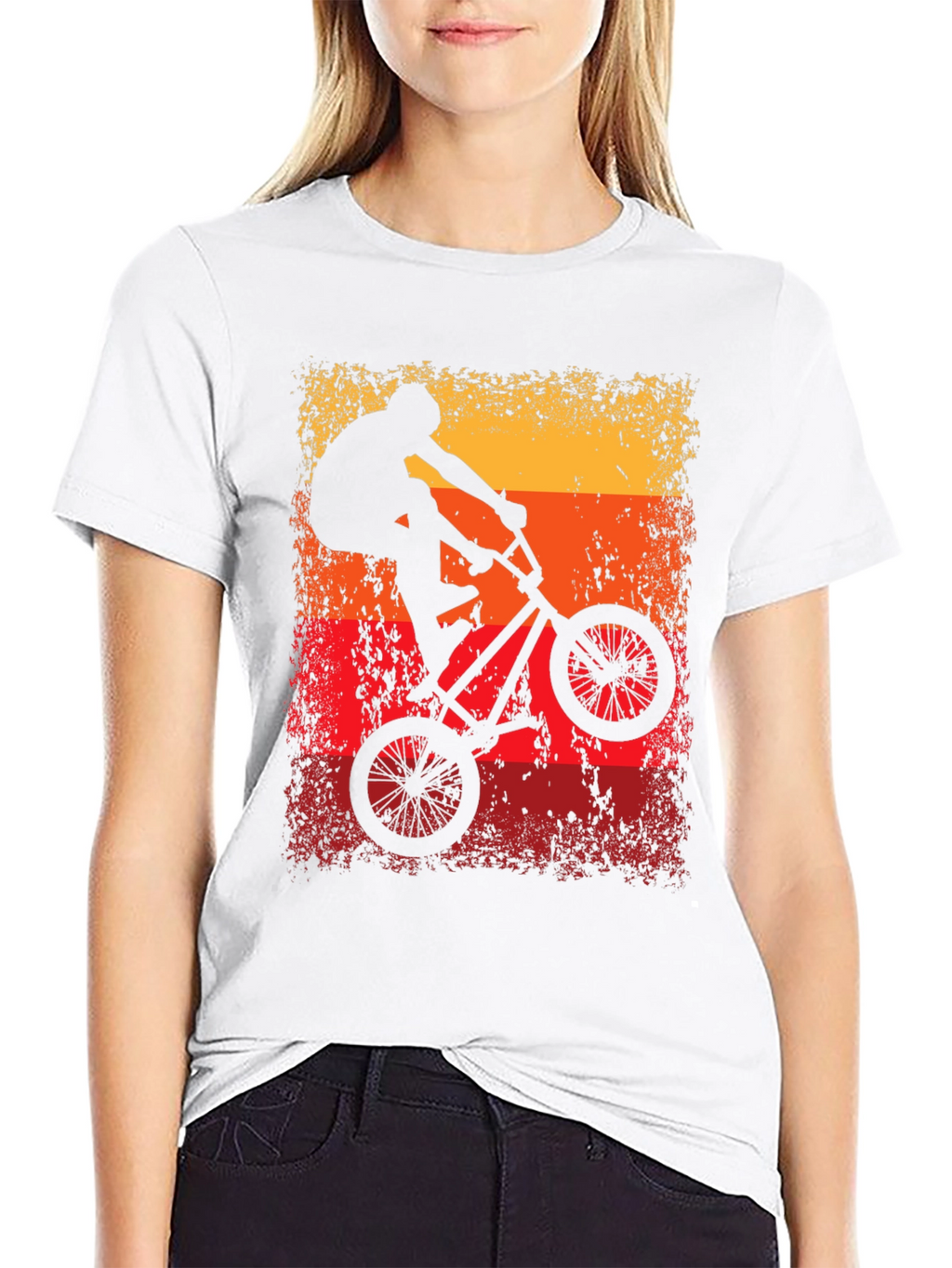 BMX Rider T-Shirt - Black Cotton Graphic Tee