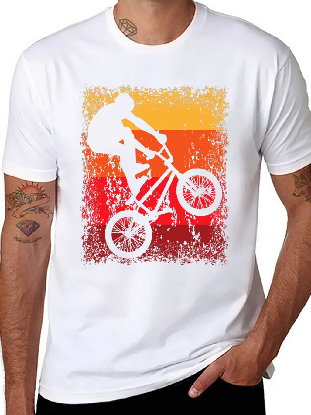 BMX Rider T-Shirt - Black Cotton Graphic Tee