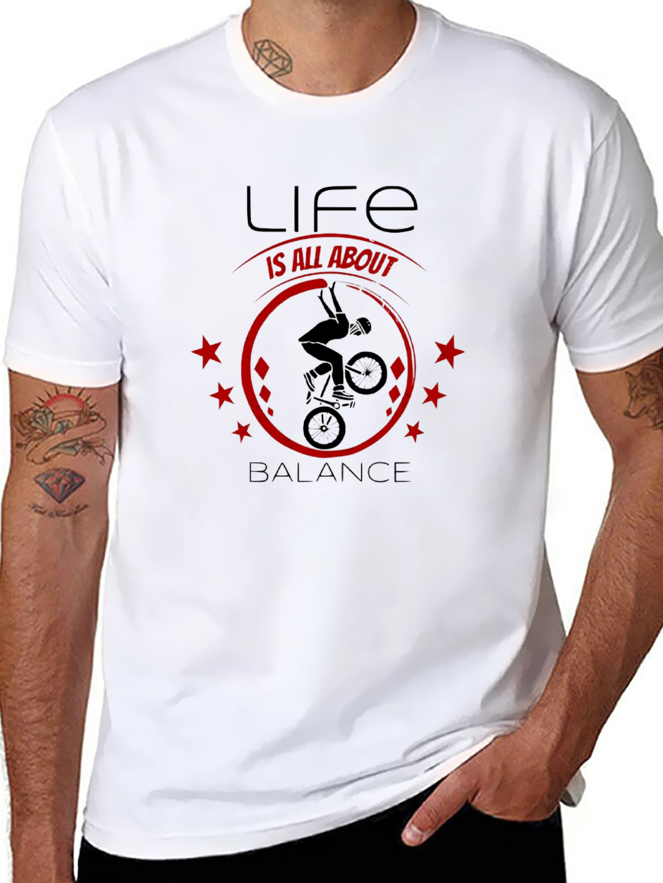 Life Is All About Balance T-Shirt - BMX Design