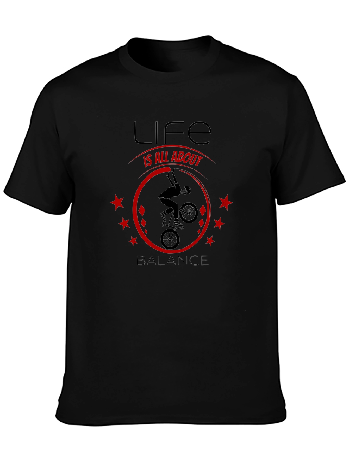 Life Is All About Balance T-Shirt - BMX Design