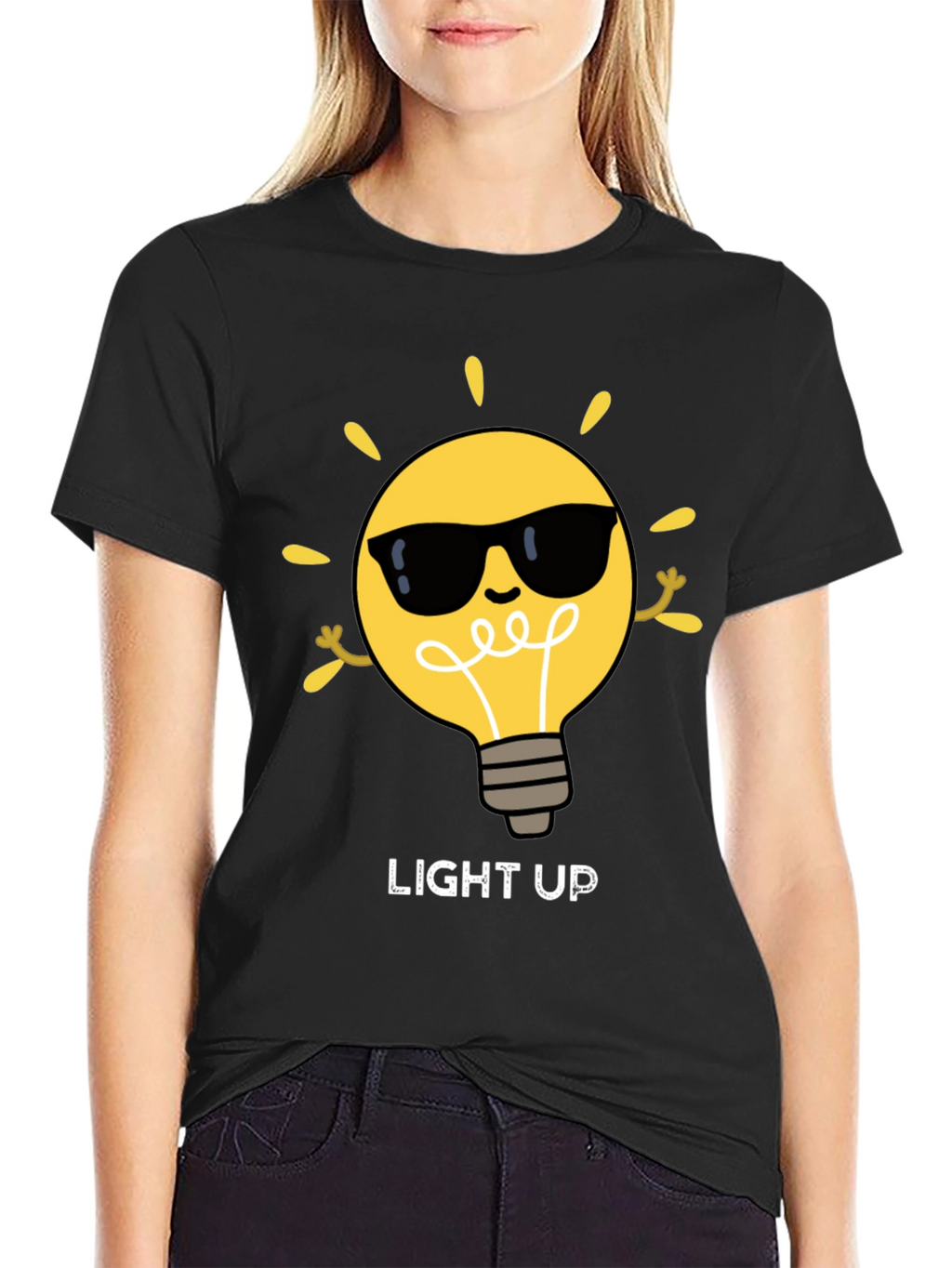 Light Up Graphic Tee - Cool Bulb Design