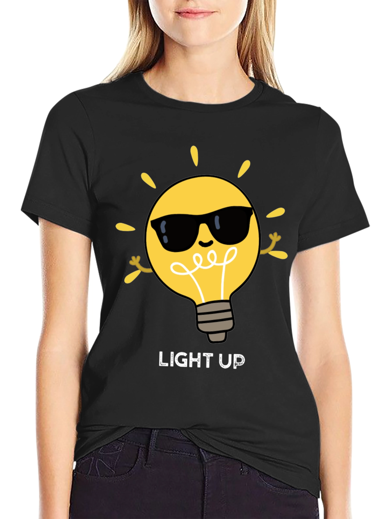 Light Up Graphic Tee - Cool Bulb Design