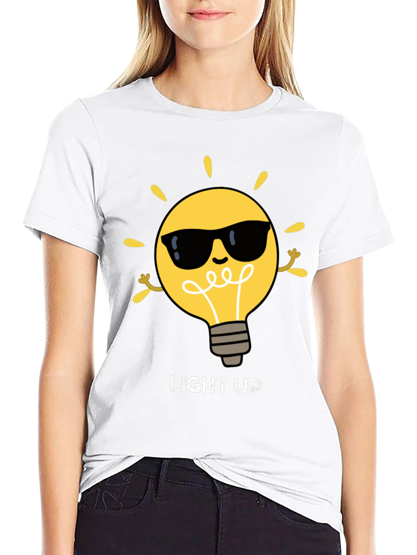 Light Up Graphic Tee - Cool Bulb Design
