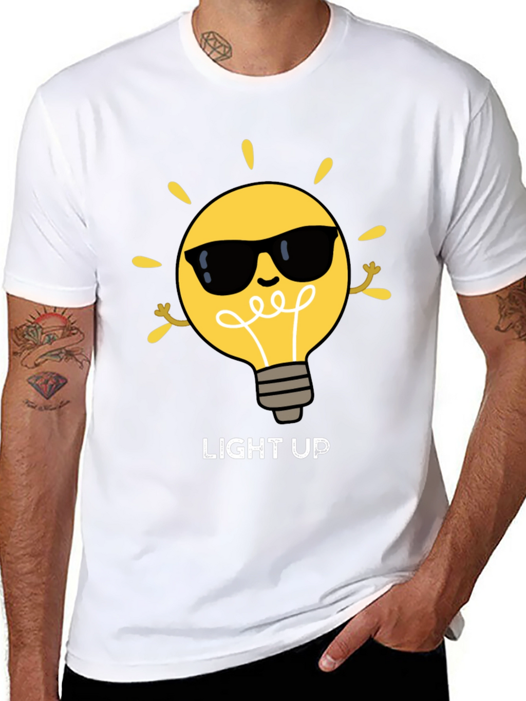Light Up Graphic Tee - Cool Bulb Design