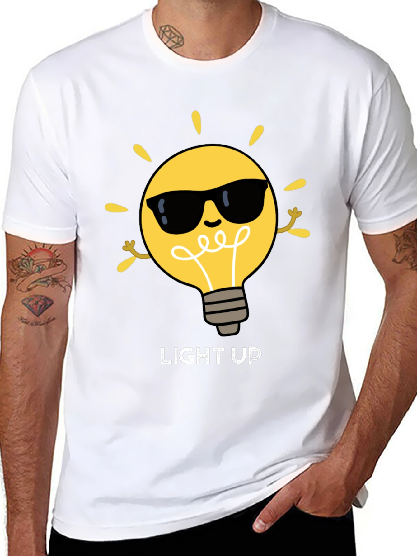 Light Up Graphic Tee - Cool Bulb Design