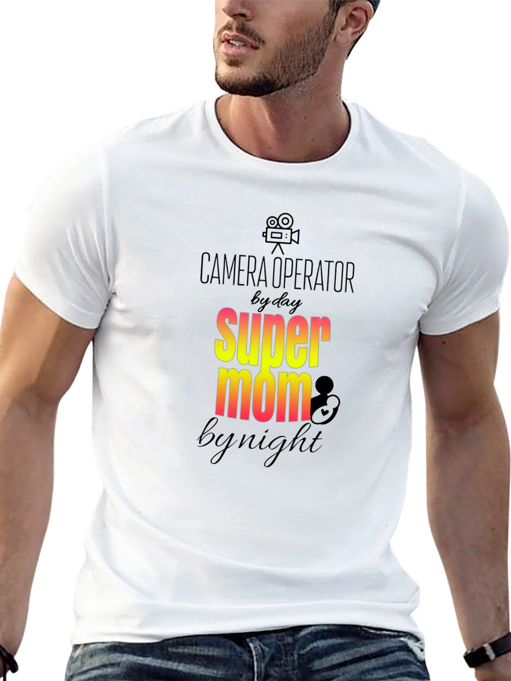 Camera Operator Super Mom Graphic T-Shirt