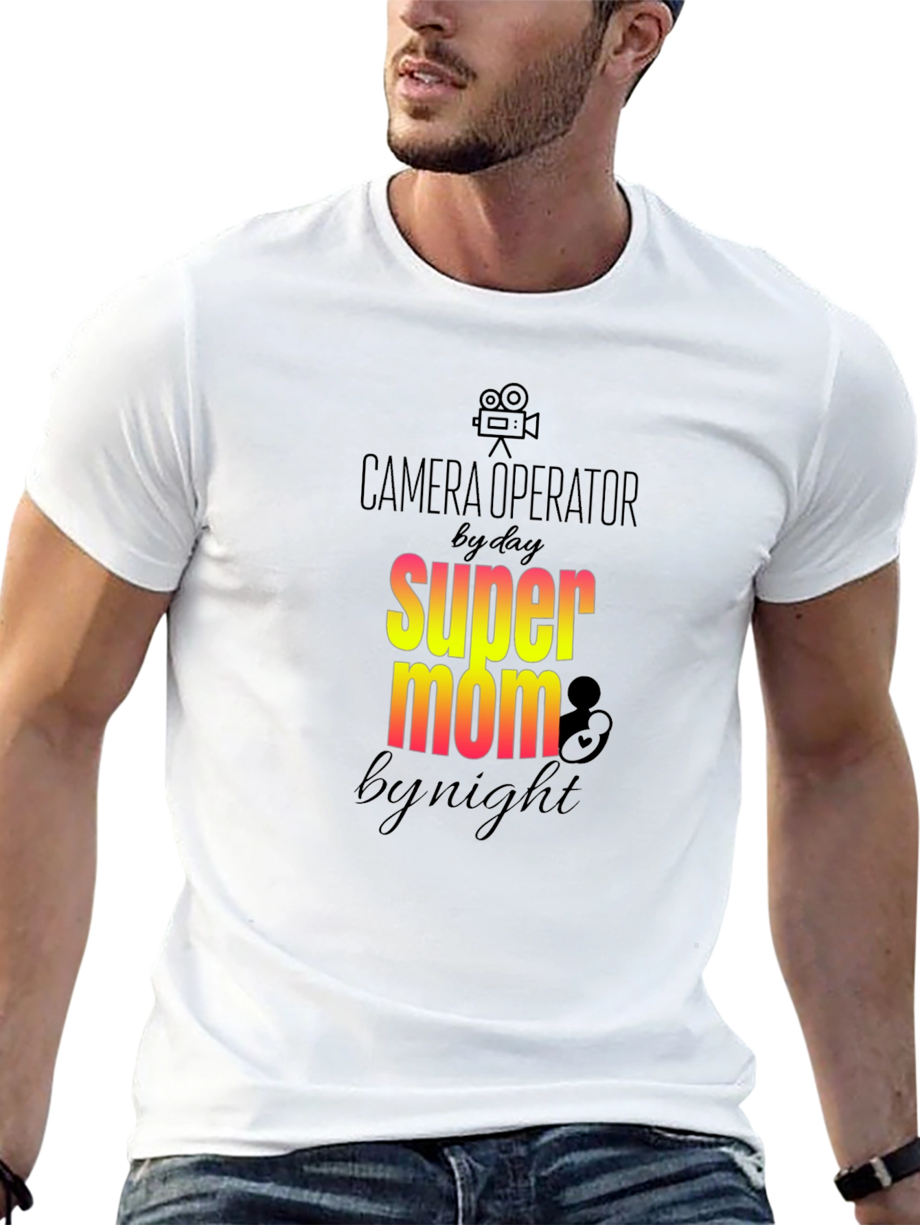 Camera Operator Super Mom Graphic T-Shirt