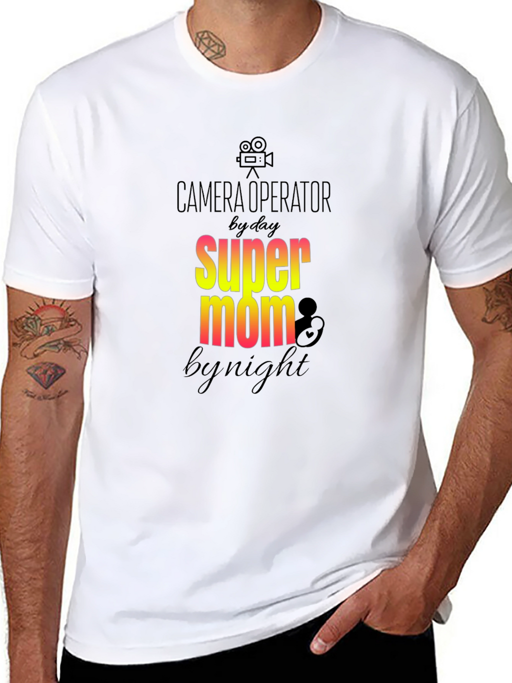 Camera Operator Super Mom Graphic T-Shirt