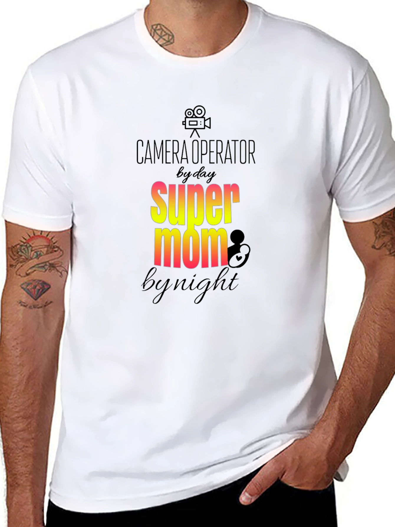 Camera Operator Super Mom Graphic T-Shirt
