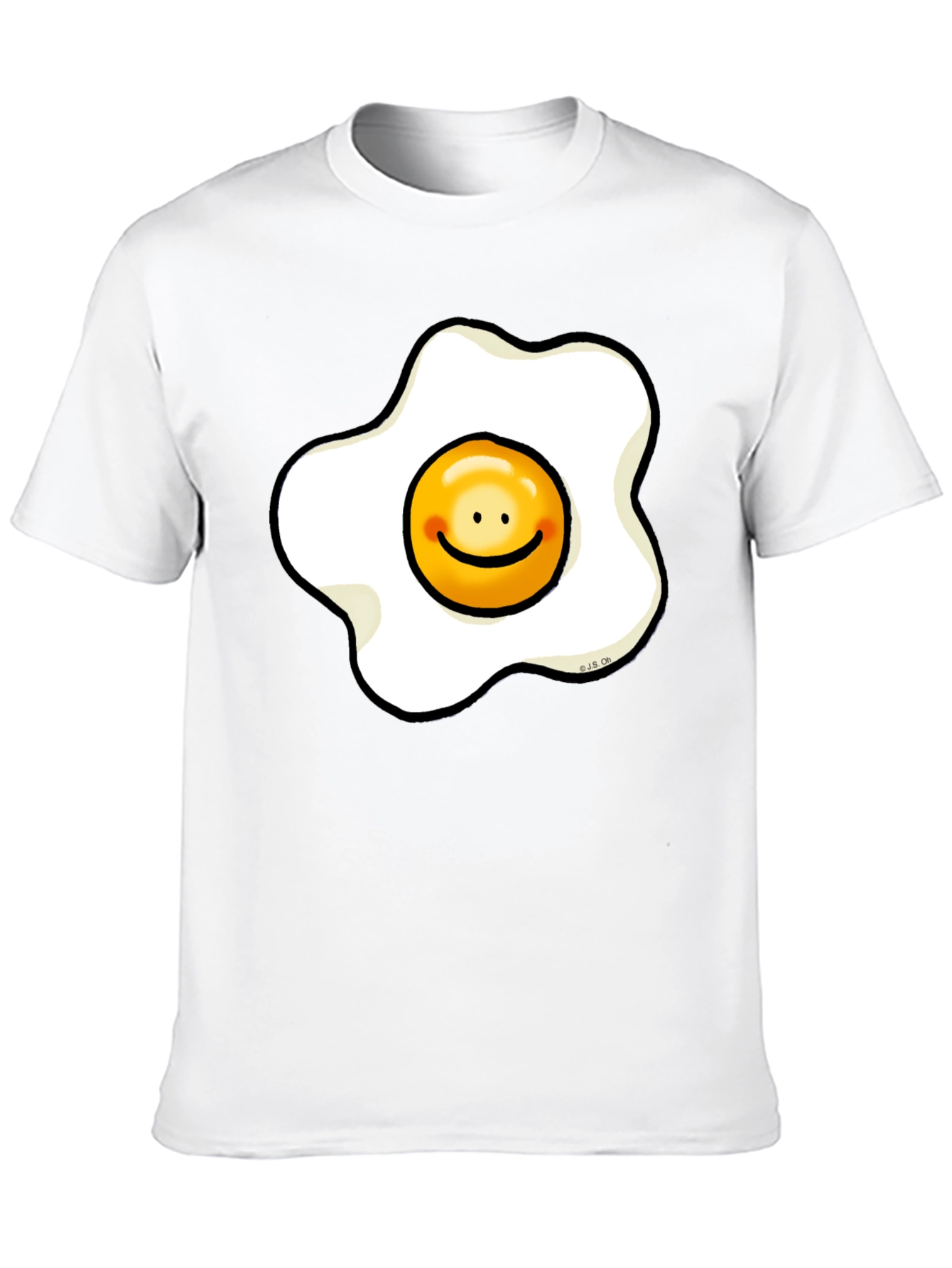 Sunny Side Up Egg Smiley Graphic T-Shirt