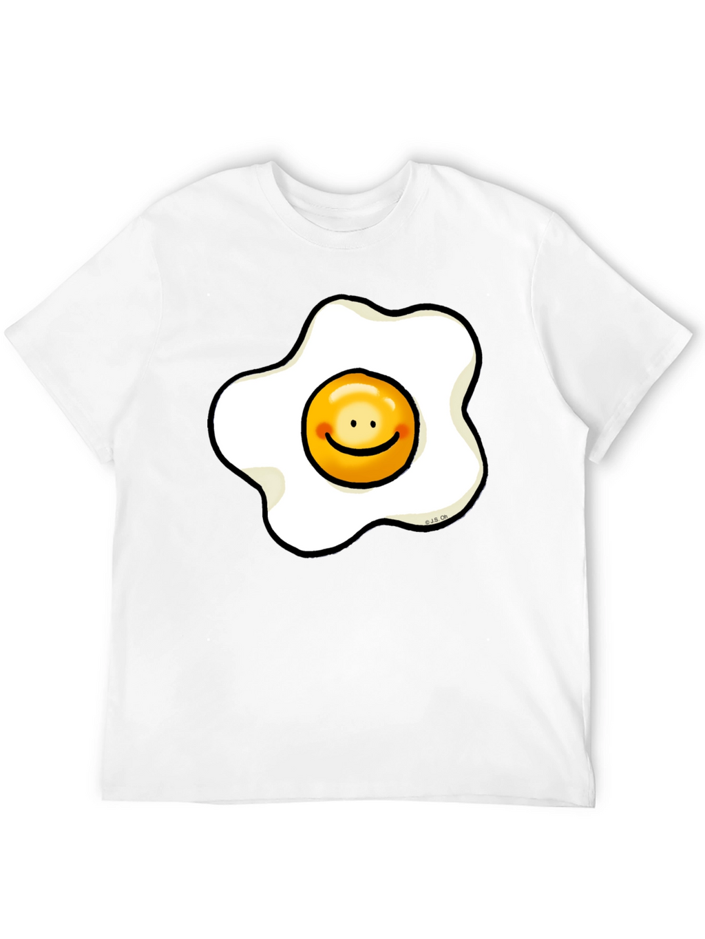 Sunny Side Up Egg Smiley Graphic T-Shirt