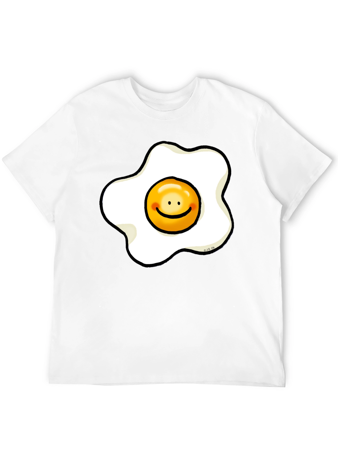 Sunny Side Up Egg Smiley Graphic T-Shirt