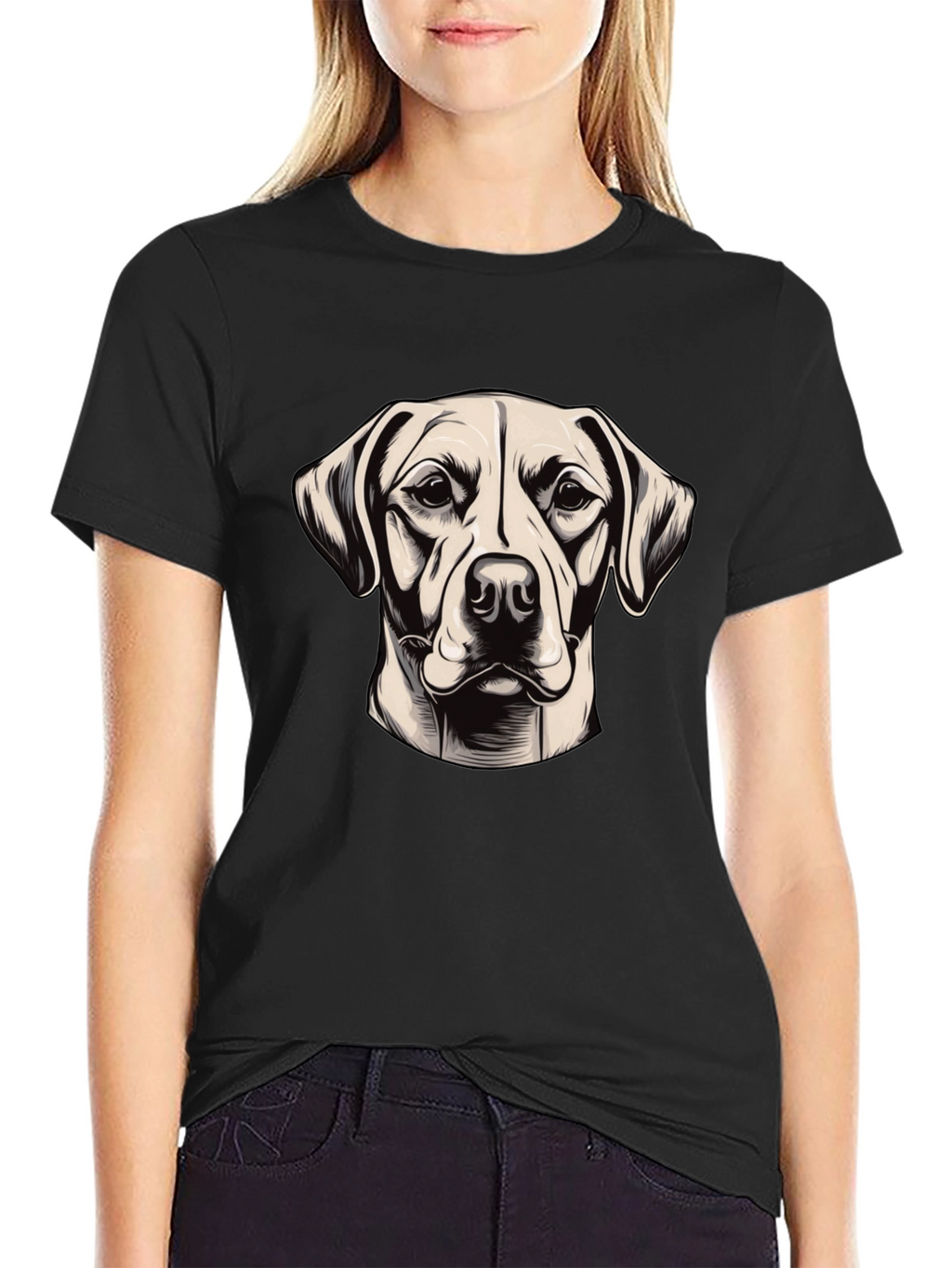 Cool Dog Graphic Black T-Shirt