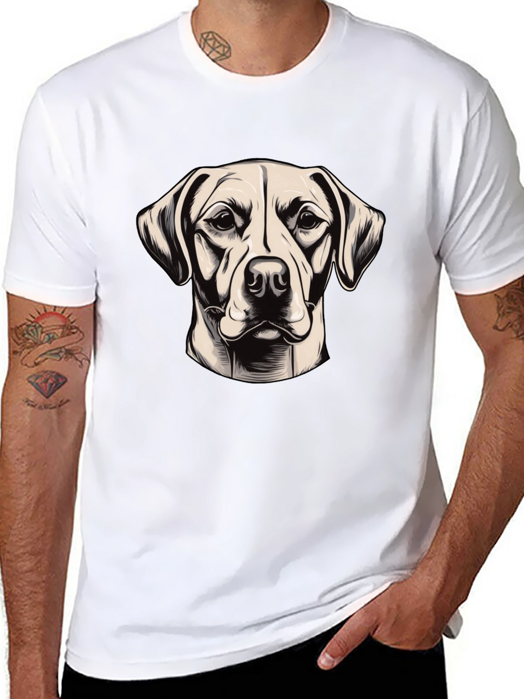 Cool Dog Graphic Black T-Shirt