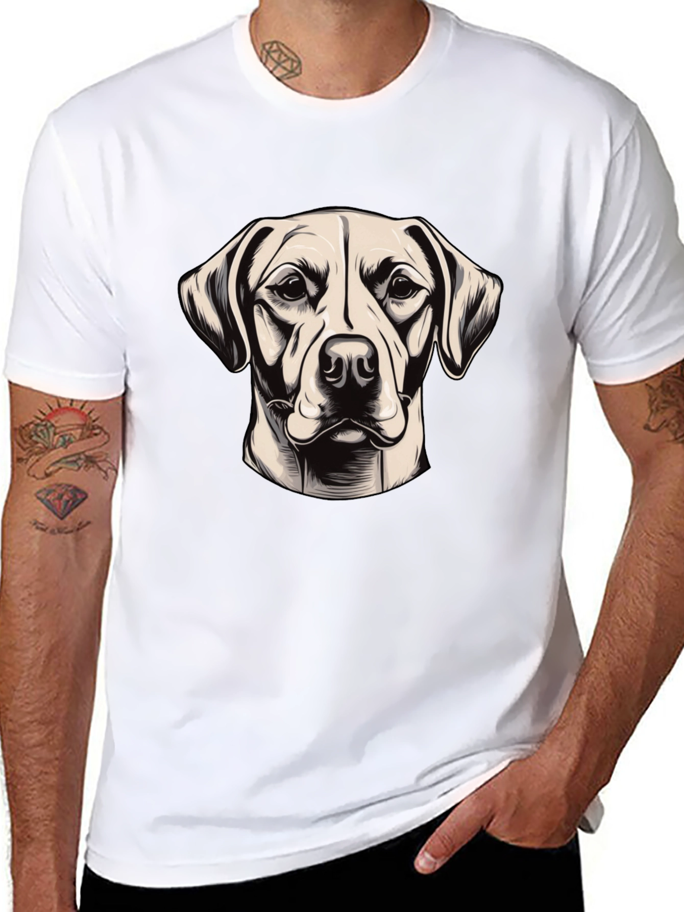 Cool Dog Graphic Black T-Shirt