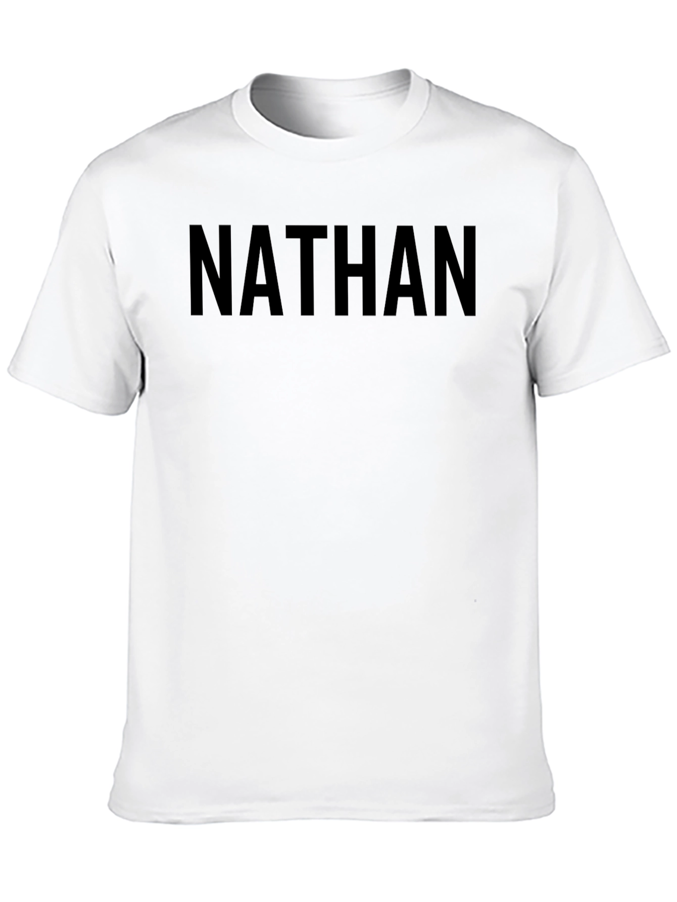 Personalized Nathan Black T-Shirt