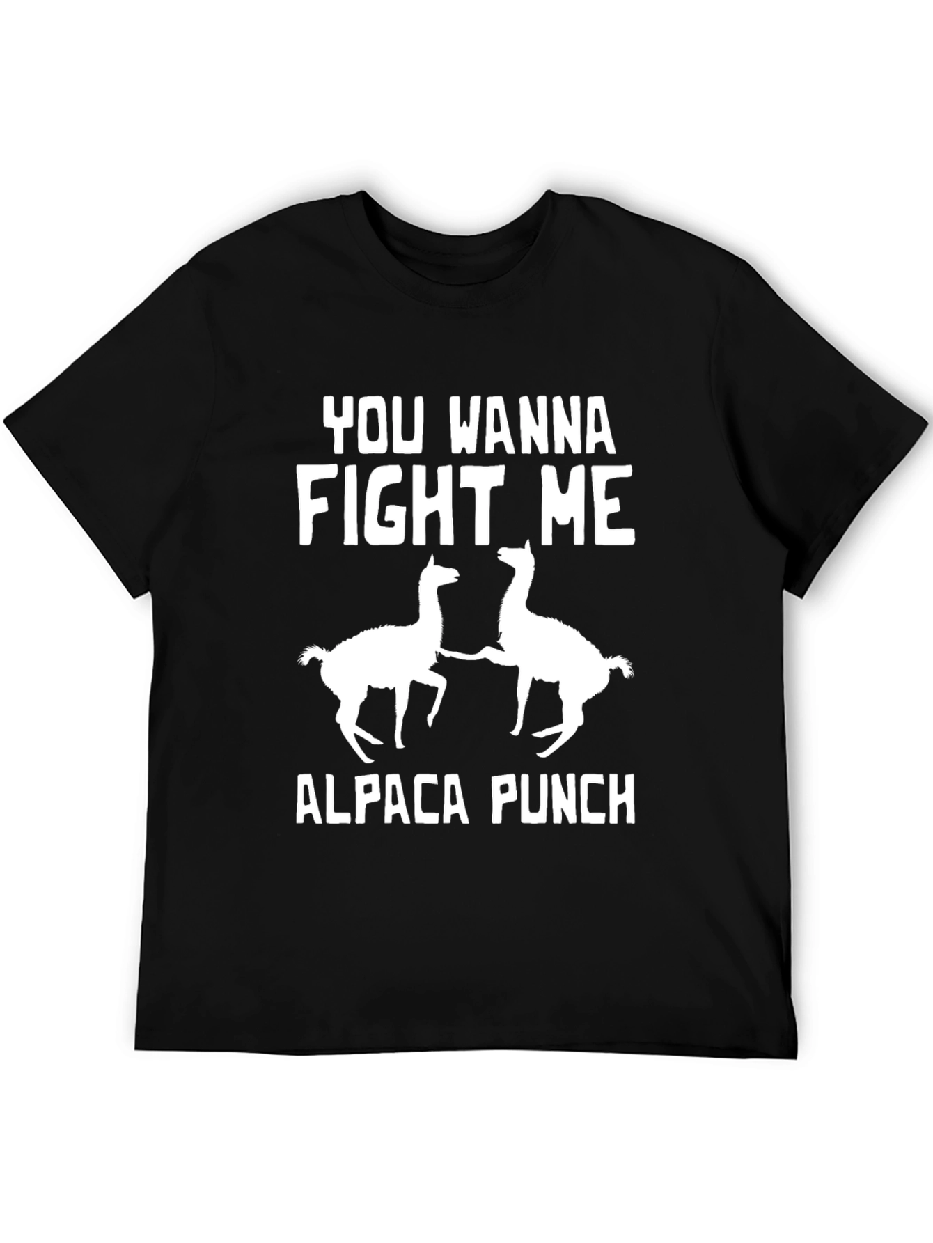 Alpaca Punch T-Shirt - You Wanna Fight Me Funny Tee
